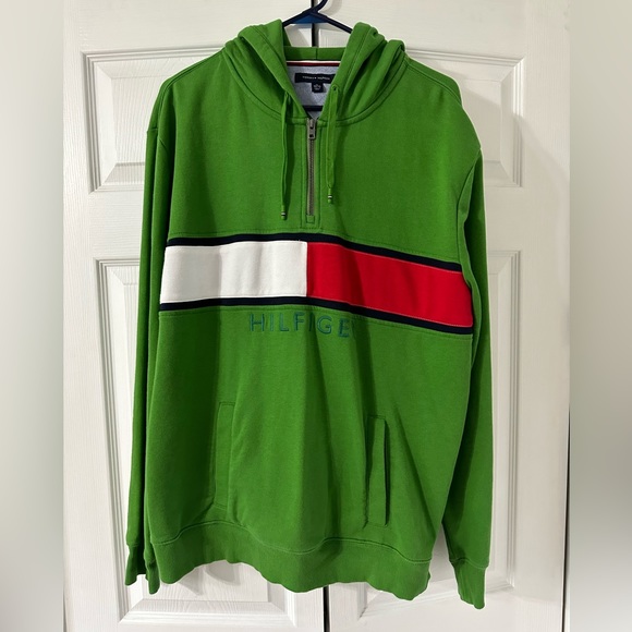 Men’s XL Tommy Hilfiger quarter zip with hood - Picture 1 of 1